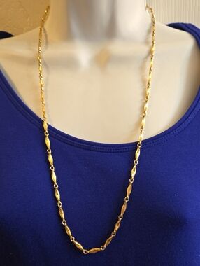 Monet Gold-Tone Decorative Link Necklace